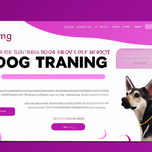 צילום מסך של אתר אילוף כלבים מעוצב היטב עם ממשק ידידותי למשתמש