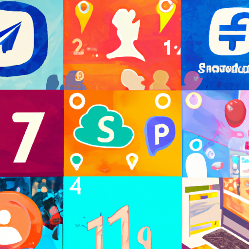 קולאז' של פלטפורמות שונות של מדיה חברתית עם הלוגו שלהן ומספר המשתמשים שלהן